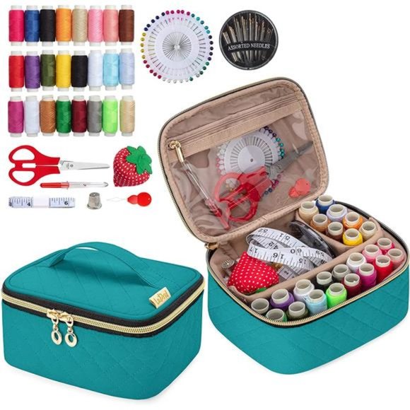 Sewing Kit with Sewing Supplies for Adults, Kids & Beginners, 24 Color Threads - Picture 1 of 6